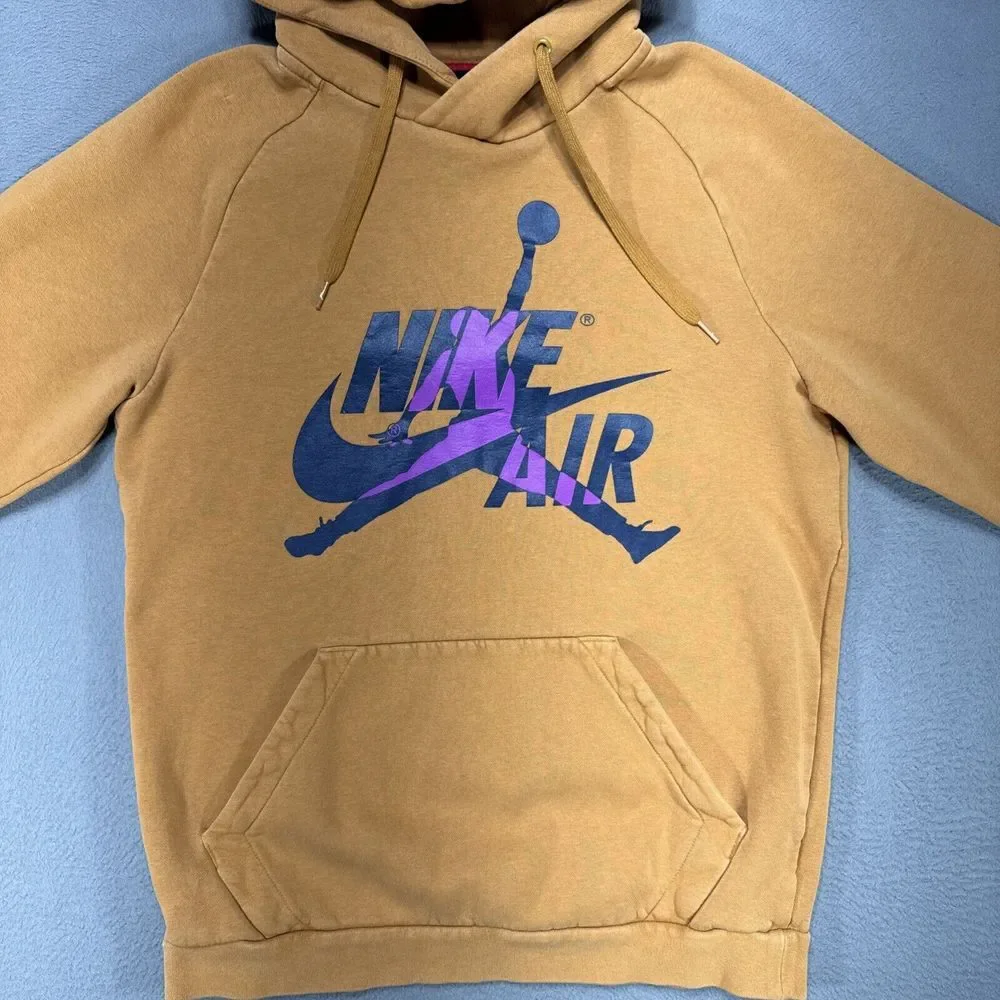 Nike Air Jordan Jumpman‎ Classic Pullover Hoodie Sz Small Wheat Retro BV6010-754
